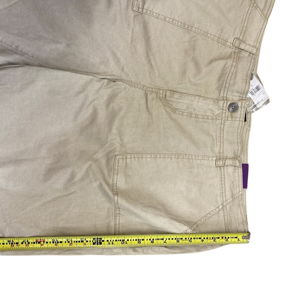 New Plus Size Stylish Tan Lane Bryant Cuffed Shorts - Picture 11 of 12